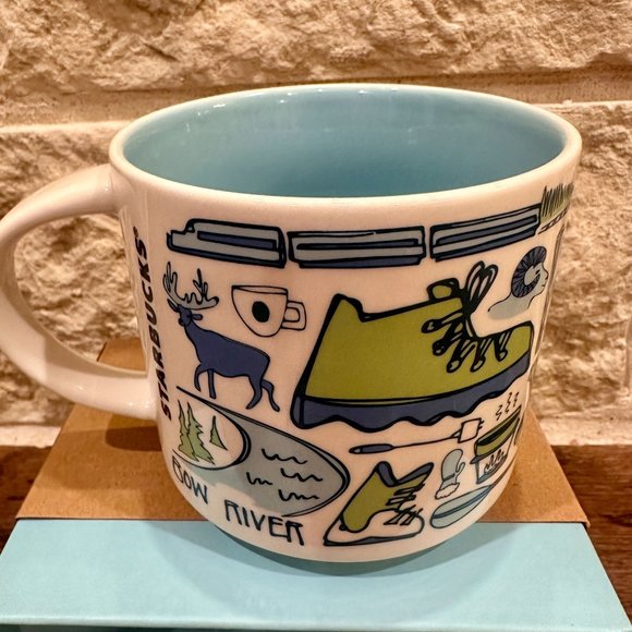 NWT BANFF Starbucks Been There Series Ceramic Coffee Cup Mug 14 Oz Canada - Picture 7 of 11